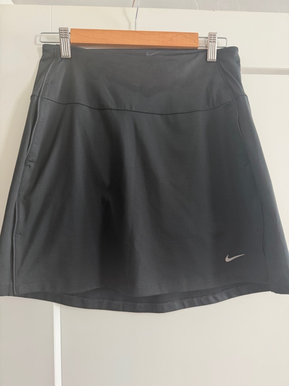 Nike Black Performance Tennis Skort with Silver Swoosh